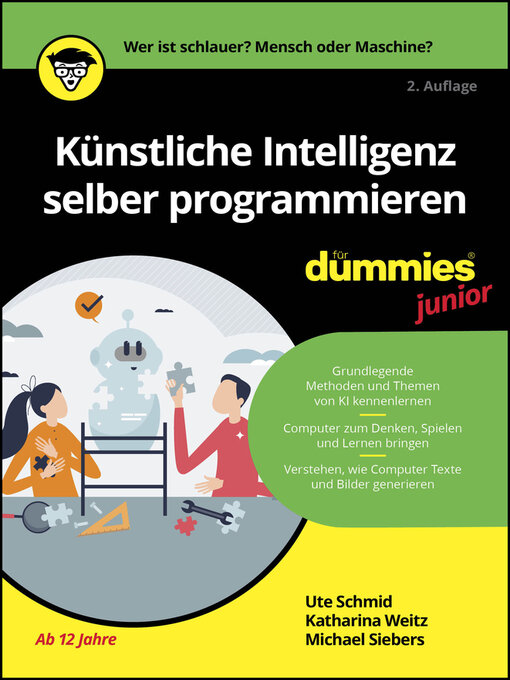 Titeldetails für Künstliche Intelligenz selber programmieren für Dummies Junior nach Ute Schmid - Verfügbar